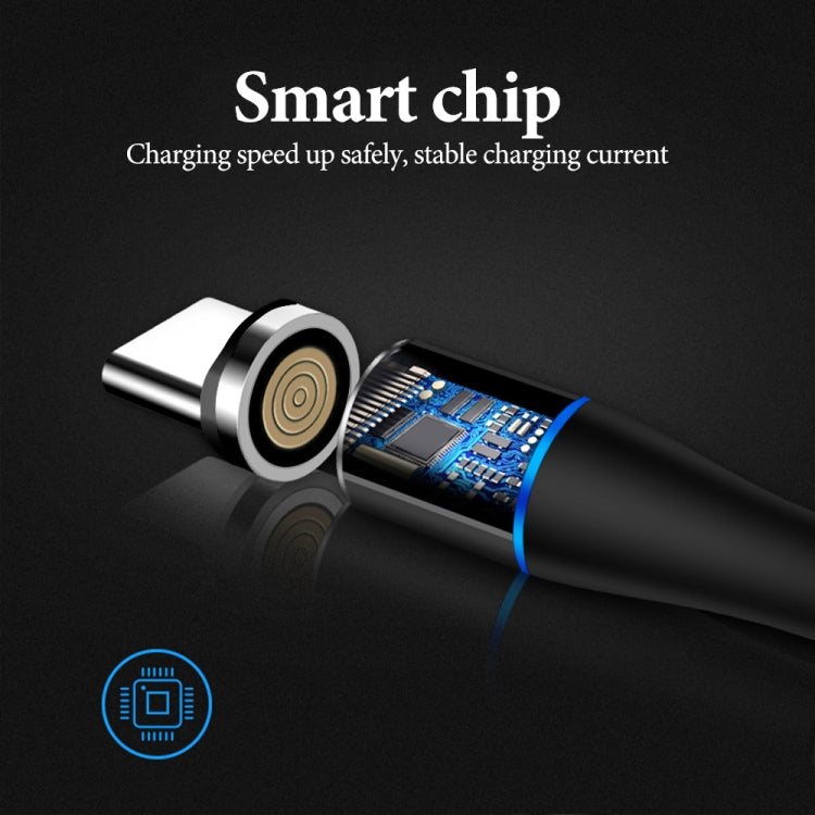 3A USB to USB-C / Type-C Fast Charging + 480Mbps Data Transmission Mobile Phone Magnetic Suction Fast Charging Data Cable, Cable Length: 1m(Black) - Mobile Accessories by buy2fix | Online Shopping UK | buy2fix