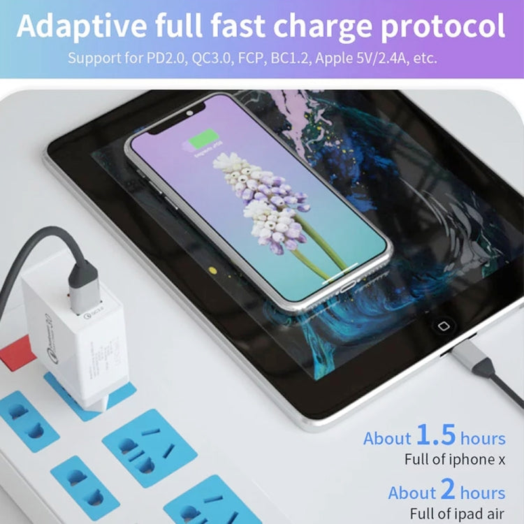 SDC-18W 18W PD + QC 3.0 USB Dual Fast Charging Universal Travel Charger, US Plug - Mobile Accessories by buy2fix | Online Shopping UK | buy2fix