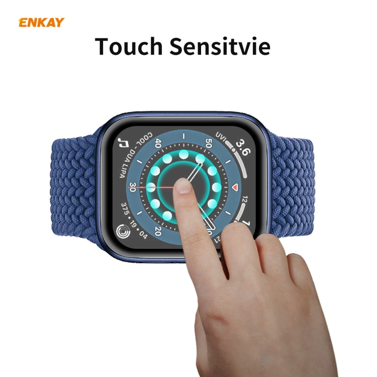 For Apple Watch 6/5/4/SE 40mm 5PCS ENKAY Hat-Prince 0.2mm 9H Surface Hardness 3D Explosion-proof Aluminum Alloy Edge Full Screen Tempered Glass Screen Film - Watch Cases by ENKAY | Online Shopping UK | buy2fix