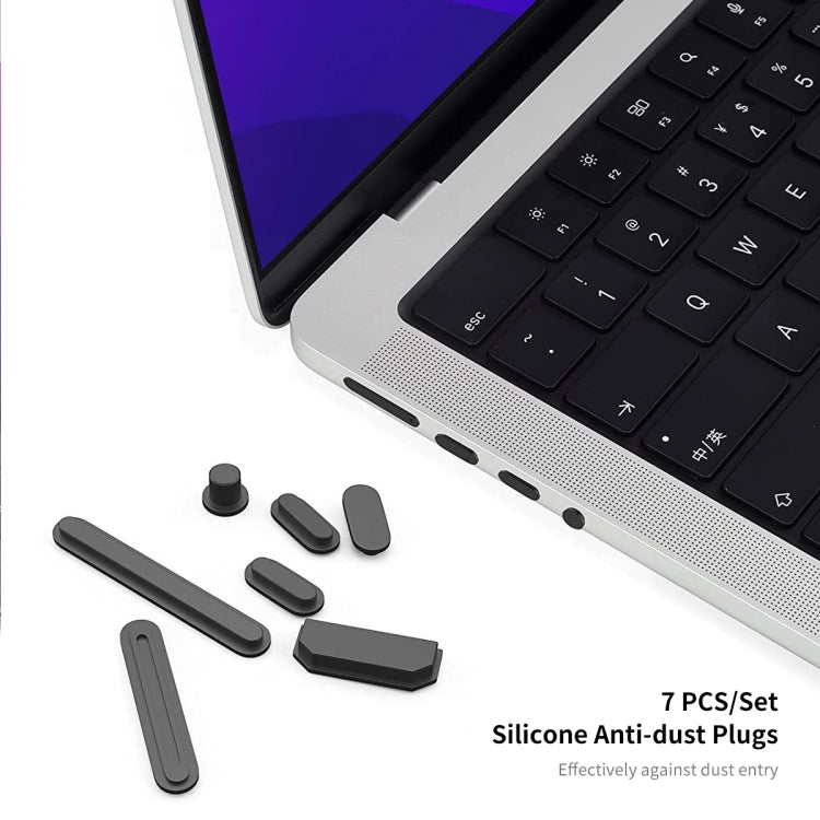 For MacBook Air 13.6 2022/2024 A2681 M2 / A3113 M3 US Version ENKAY 3 in 1 Crystal Laptop Case with TPU Keyboard Film / Anti-dust Plugs(Black) - MacBook Air Cases by ENKAY | Online Shopping UK | buy2fix