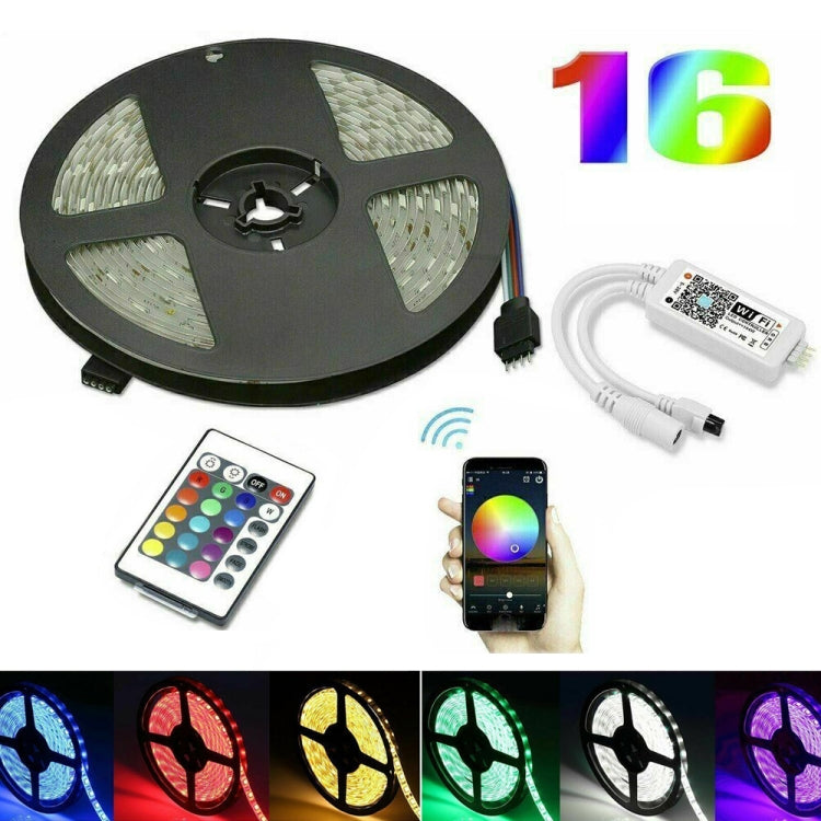 5M 5050 RGB LED Strip Light WIFI Smart Home Power Kit Set (Not waterproof) - Bare Board Light by buy2fix | Online Shopping UK | buy2fix