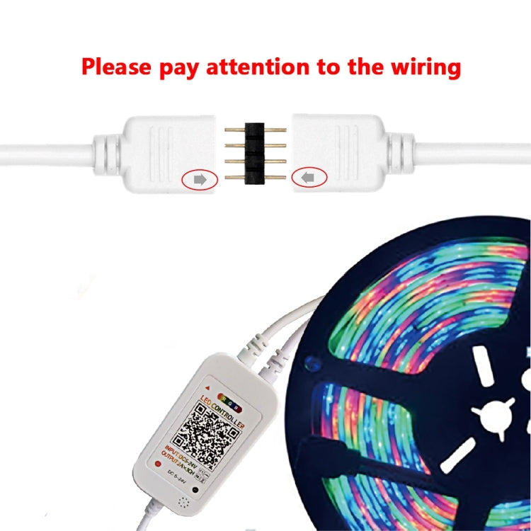 WiFi Smart 4 Pin RGB LED Strip Light Controller APP Remote Voice Control Works with Alexa Echo, 5-24V, type:WiFi 40-keys Controller - RGB Controller by buy2fix | Online Shopping UK | buy2fix