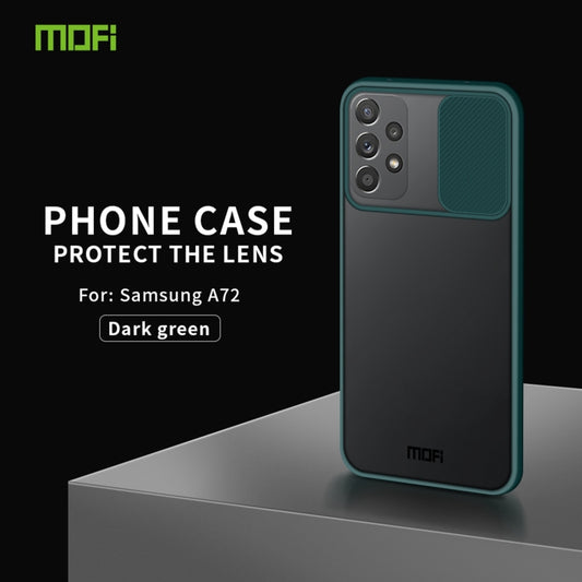 For Samsung Galaxy A72 5G / 4G MOFI Xing Dun Series Translucent Frosted PC + TPU Privacy Anti-glare Shockproof All-inclusive Protective Case(Green) - Galaxy Phone Cases by MOFI | Online Shopping UK | buy2fix