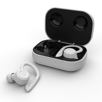 T20 TWS Bluetooth Hooks Wireless Sports Headphones with Charging Box IPX6 Waterproof Noise-cancelling Earphones(White) - Bluetooth Earphone by buy2fix | Online Shopping UK | buy2fix