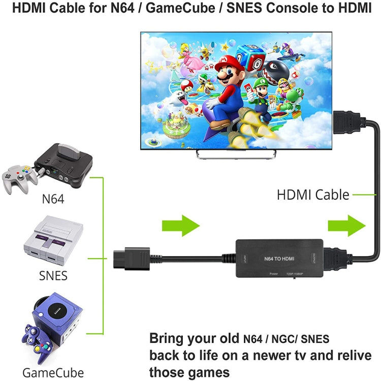 1080P N64 to HDMI Digital Analog Converter Video Cable Adapter -  by buy2fix | Online Shopping UK | buy2fix