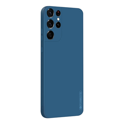 For Samsung Galaxy S21 Ultra 5G PINWUYO Touching Series Liquid Silicone TPU Shockproof Case(Blue) - Galaxy S21 Ultra 5G Cases by PINWUYO | Online Shopping UK | buy2fix