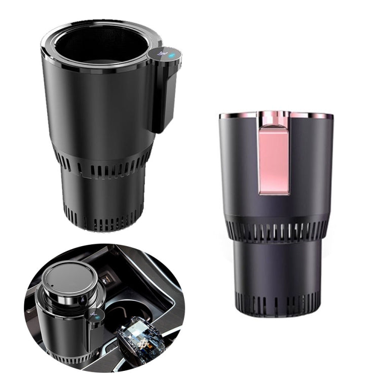 2-in-1 Smart Car Cup Cooler Outdoor Travel Heater Portable Auto Mini Refrigerator 12V Cooling Heating Cup and Drink Holder(Black) - In Car by buy2fix | Online Shopping UK | buy2fix