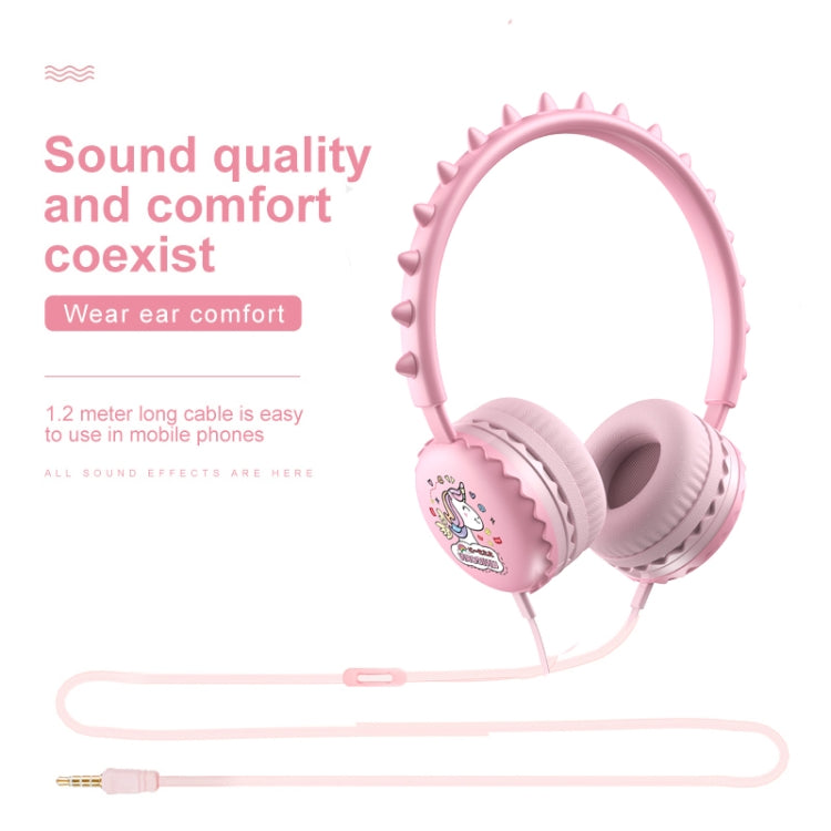 Y19 Cute Cartoon Stereo Music Wired Headphones with Microphone(Cute Rabbit) - Multimedia Headset by buy2fix | Online Shopping UK | buy2fix