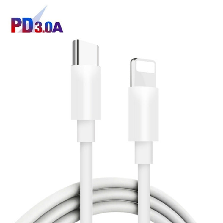 PD25W USB-C / Type-C + QC3.0 USB Dual Ports Fast Charger with USB-C to 8 Pin Data Cable, US Plug(White) - Apple Accessories by buy2fix | Online Shopping UK | buy2fix