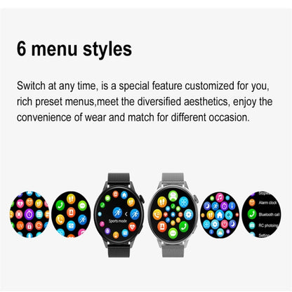 DT4 1.36 inch Steel Watchband Color Screen Smart Watch(Gold) - Smart Wear by buy2fix | Online Shopping UK | buy2fix
