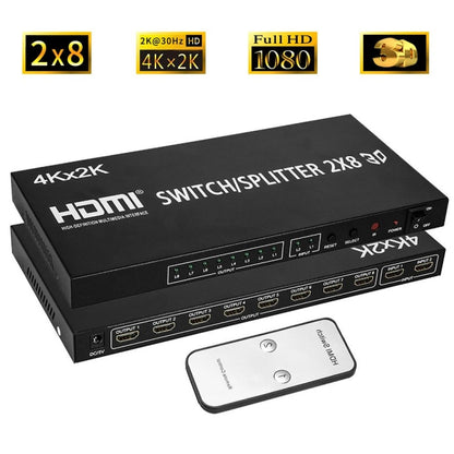 HDMI 2-in-8 Full HD 4K x 2K Video Switch - Switch by buy2fix | Online Shopping UK | buy2fix