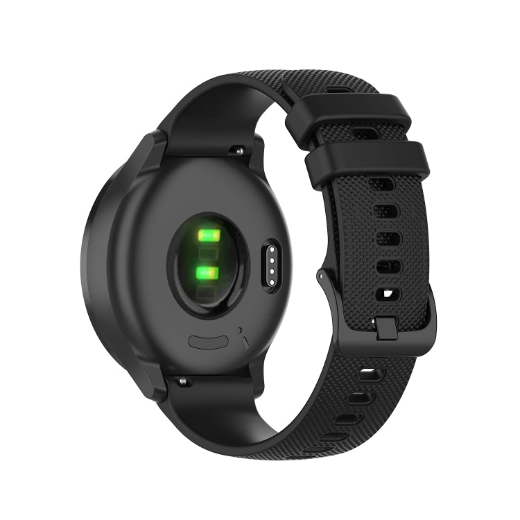 For Xiaomi Watch S1 22mm Checkered Silicone Watch Band(Black) - Smart Wear by buy2fix | Online Shopping UK | buy2fix