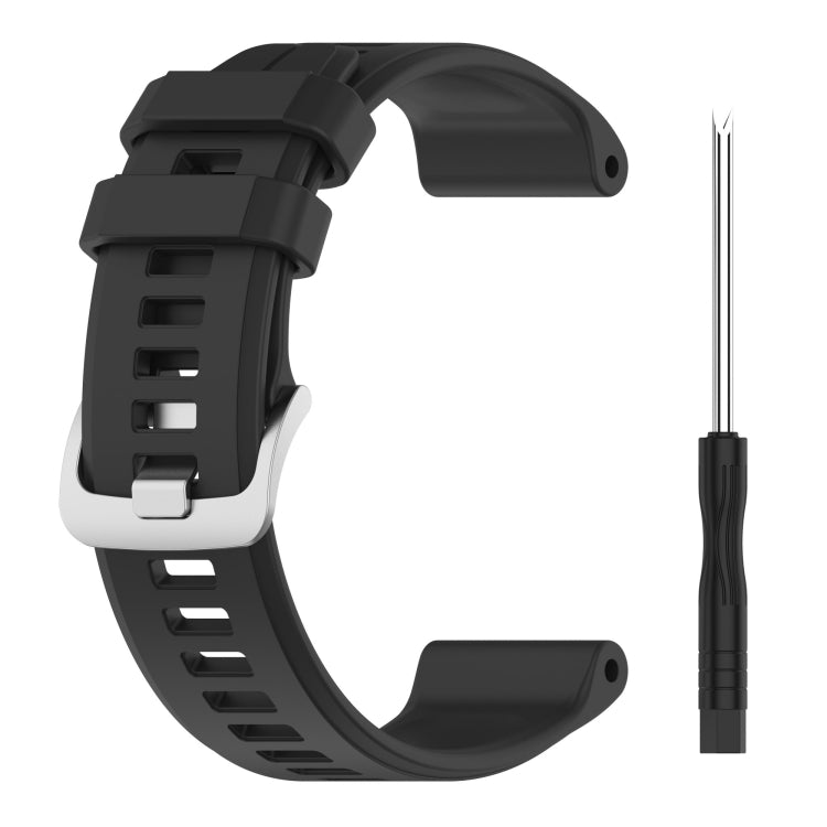 For Garmin Approach S62 22mm Silicone Sports Watch Band(Black) - Watch Bands by buy2fix | Online Shopping UK | buy2fix