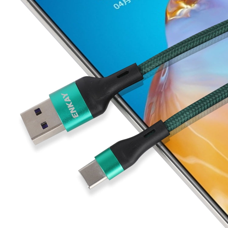 ENKAY ENK-CB119 1m USB 3.0 to USB-C / Type-C 5A Super Fast Charging Sync Data Cable(Orange) -  by ENKAY | Online Shopping UK | buy2fix