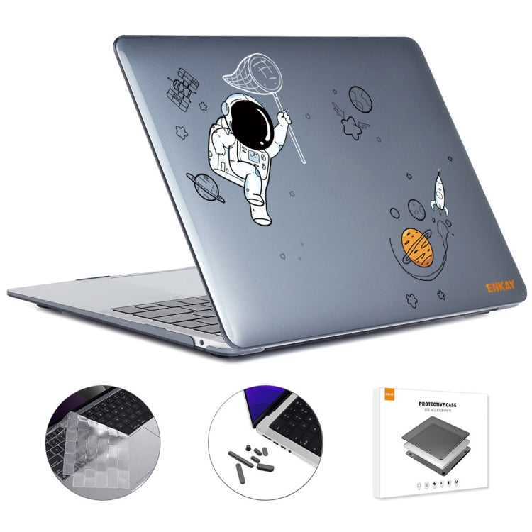 For MacBook Air 13.6 A2681 ENKAY Hat-Prince 3 in 1 Spaceman Pattern Laotop Protective Crystal Case with TPU Keyboard Film / Anti-dust Plugs, Version:EU(Spaceman No.3) - MacBook Air Cases by ENKAY | Online Shopping UK | buy2fix