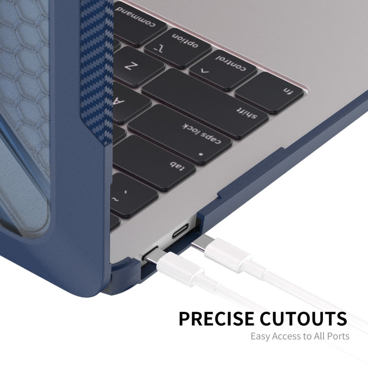 For MacBook Pro 13.3 A2251/A2289/A2338 ENKAY Hat-Prince 3 in 1 Protective Bracket  Case Cover Hard Shell with TPU Keyboard Film / Anti-dust Plugs, Version:EU(Blue) - MacBook Pro Cases by ENKAY | Online Shopping UK | buy2fix