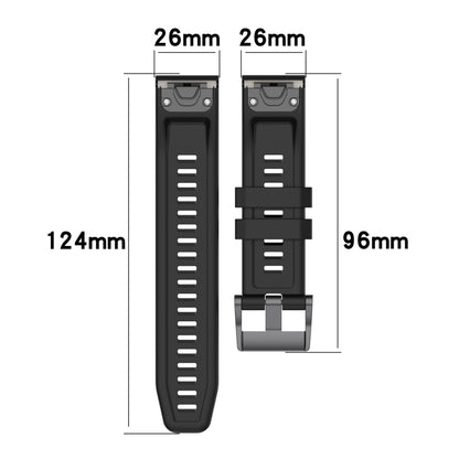 For Garmin Tactix Delta 26mm Two-Color Sports Silicone Watch Band(Orange+Black) - Watch Bands by buy2fix | Online Shopping UK | buy2fix