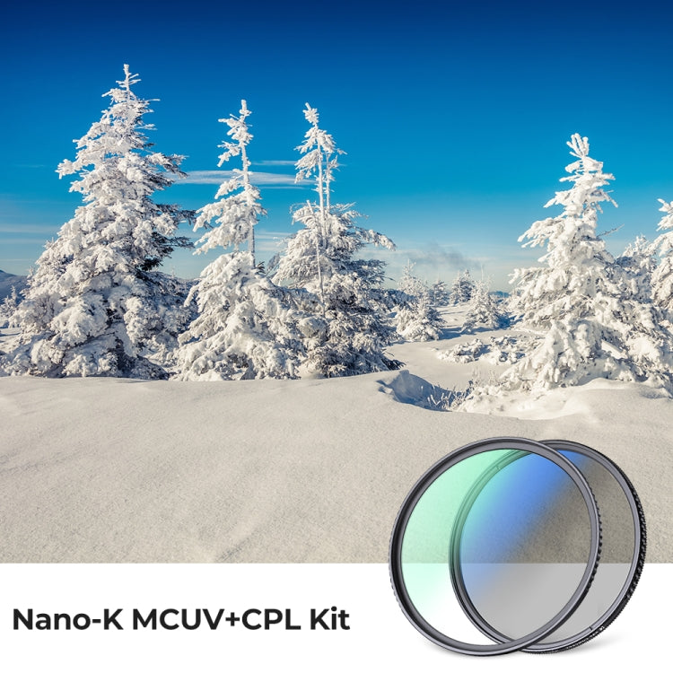 K&F CONCEPT SKU.1864 82mm 2 in 1 Filter Kit MCUV+CPL Camera Lens Filters with 18 Layer Coatings - Camera Accessories by K&F | Online Shopping UK | buy2fix