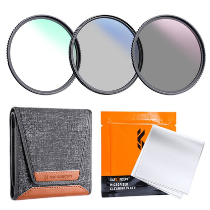 K&F CONCEPT SKU.1945 MCUV+CPL+ND4 Slim Lens Filter Kit  with Filter Pouch and Cleaning Cloths - Camera Accessories by K&F | Online Shopping UK | buy2fix