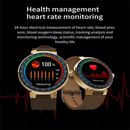 JLV68 1.35 inch Color Screen Smart Watch,Support Heart Rate Monitoring / Blood Pressure Monitoring(Gold) - Smart Wear by buy2fix | Online Shopping UK | buy2fix