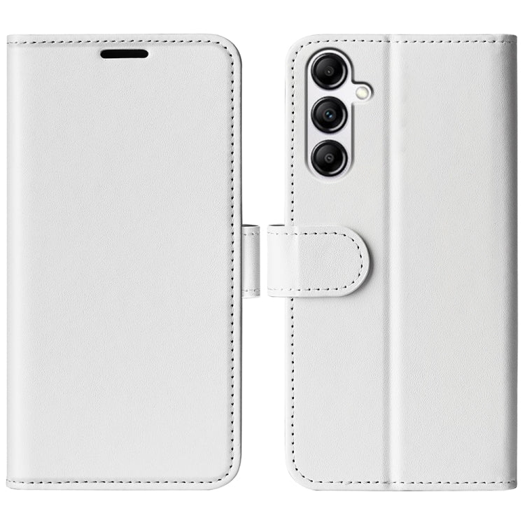 For Samsung Galaxy A34 5G R64 Texture Horizontal Flip Leather Phone Case(White) - Galaxy Phone Cases by buy2fix | Online Shopping UK | buy2fix