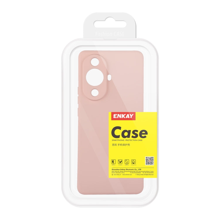 For Huawei Nova 11 ENKAY Liquid Silicone Phone Case with Tempered Glass Film(Light Green) - Huawei Cases by ENKAY | Online Shopping UK | buy2fix