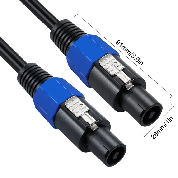 JUNSUNMAY Speakon Male to Speakon Male Audio Speaker Adapter Cable with Snap Lock, Length:6FT - Microphone Audio Cable & Connector by JUNSUNMAY | Online Shopping UK | buy2fix