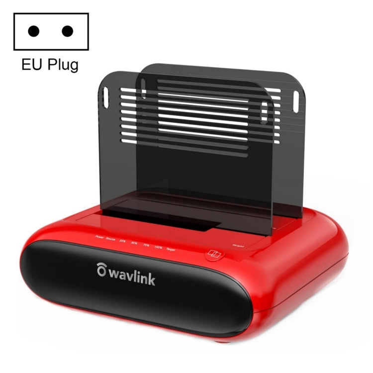 Wavlink ST341U Dual Bay External Hard Drive Docking Station Support Offline Clone Function(EU Plug) - HDD Enclosure by buy2fix | Online Shopping UK | buy2fix