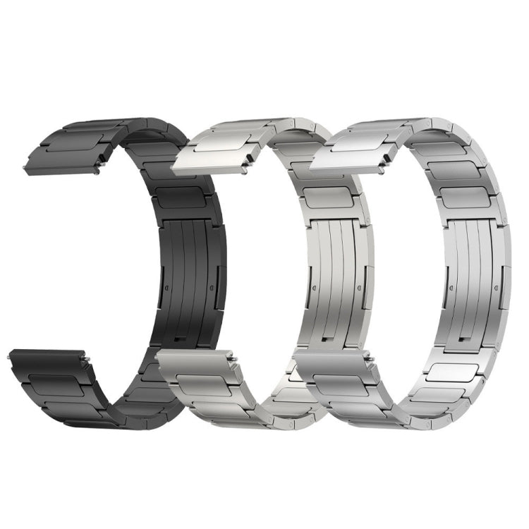 For Xiaomi MI Watch S1 Pro 22mm I-Shaped Titanium Alloy Watch Band(Black) - Watch Bands by buy2fix | Online Shopping UK | buy2fix