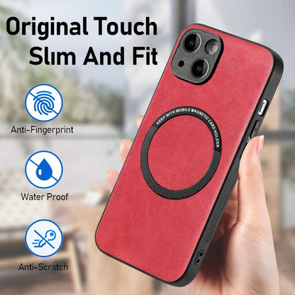 For iPhone 15 Pro Max Solid Color Leather Skin Back Phone Case(Red) - iPhone 15 Pro Max Cases by buy2fix | Online Shopping UK | buy2fix