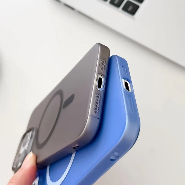 For iPhone 14 Plus Ice Fog MagSafe PC Phone Case(Blue) - iPhone 14 Plus Cases by buy2fix | Online Shopping UK | buy2fix