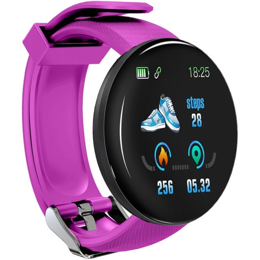 D18 1.3inch TFT Color Screen Smart Watch IP65 Waterproof,Support Call Reminder /Heart Rate Monitoring/Blood Pressure Monitoring/Sleep Monitoring(Purple) - Smart Wear by buy2fix | Online Shopping UK | buy2fix