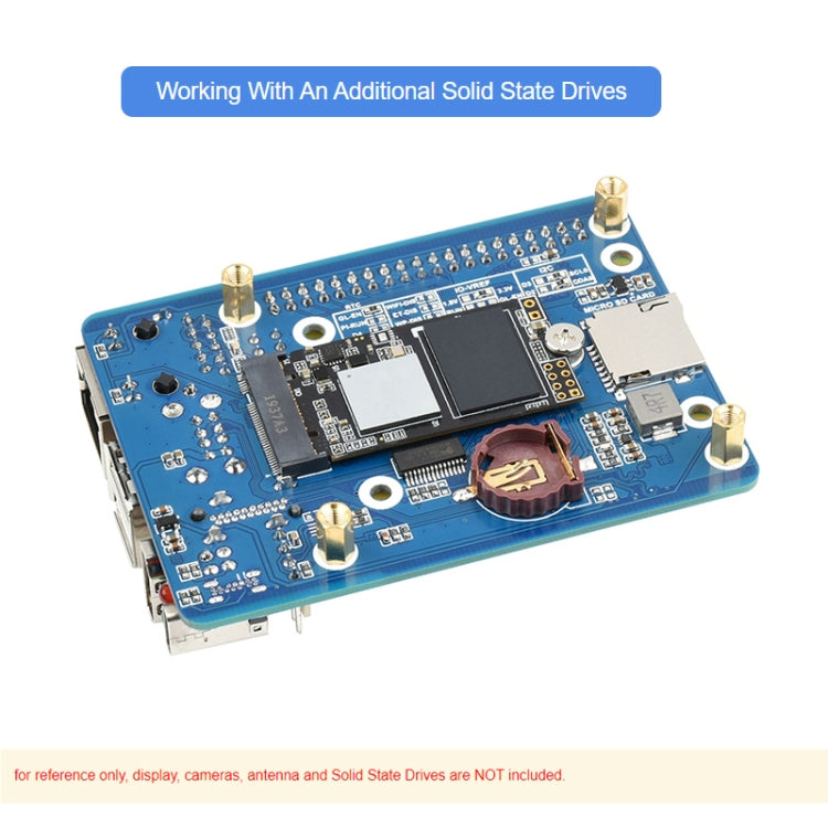 Waveshare CM4-IO-BASE-C For Raspberry Pi Compute Module 4 Mini Base Board, 23228 - Consumer Electronics by Waveshare | Online Shopping UK | buy2fix