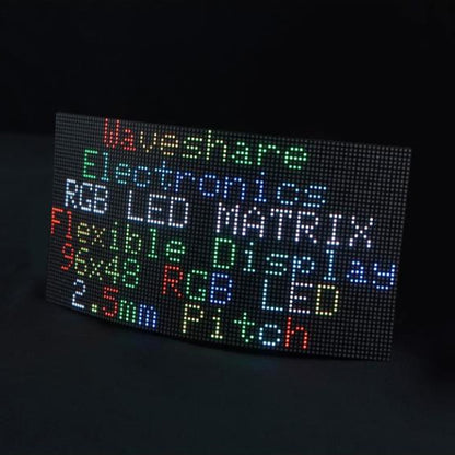 Waveshare Flexible RGB Full-color LED Matrix Panel, 2.5mm Pitch, 96x48 Pixels, Adjustable Brightness Bendable PCB - Consumer Electronics by Waveshare | Online Shopping UK | buy2fix