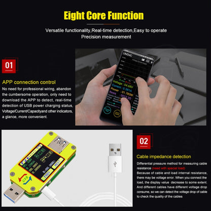 USB 3.0 Color Display Screen Tester Voltage-current Measurement Type-C Meter, Support Android APP, Model:UM34 without Bluetooth - Consumer Electronics by buy2fix | Online Shopping UK | buy2fix