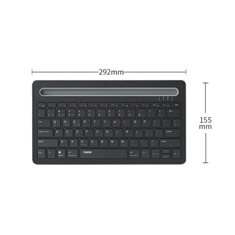 Rapoo XK100 78 Keys Wireless Bluetooth Office Business Keyboard(Black) - Wireless Keyboard by Rapoo | Online Shopping UK | buy2fix