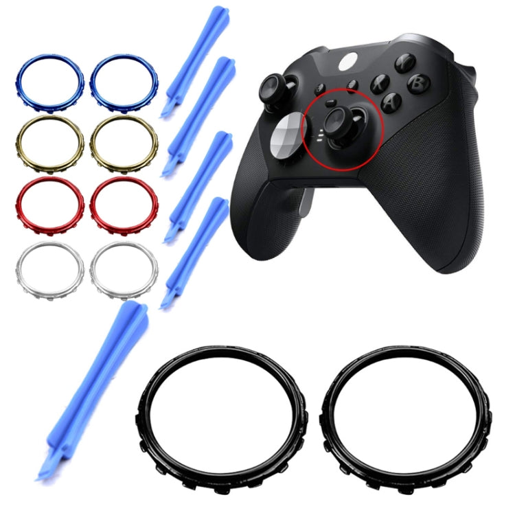 For Xbox One Elite 5pairs 3D Replacement Ring + Screwdriver Handle Accessories, Colour:Red Plating - Repair & Spare Parts by buy2fix | Online Shopping UK | buy2fix