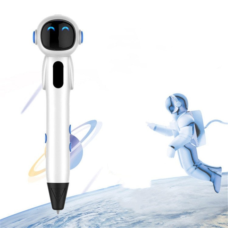 Astronaut 3D Printing Pen Low Temperature Intelligent Wireless Stereo Graffiti Painting Children 3D Brush, Battery Capacity:1000 mAH(White) - Consumer Electronics by buy2fix | Online Shopping UK | buy2fix