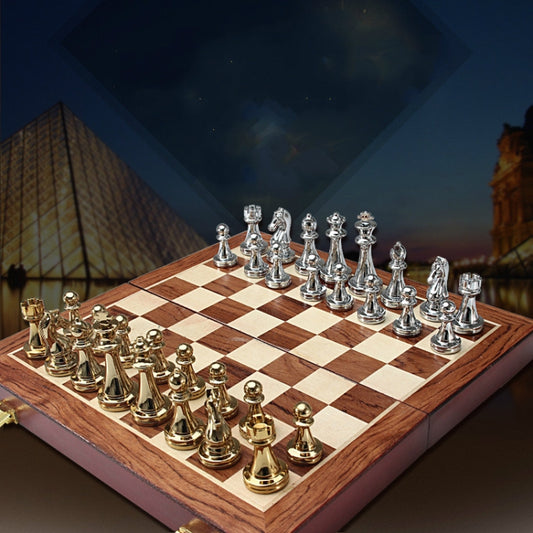 Zinc Alloy Simple European Chess Board Chess Set - DIY Developmental Toys by buy2fix | Online Shopping UK | buy2fix