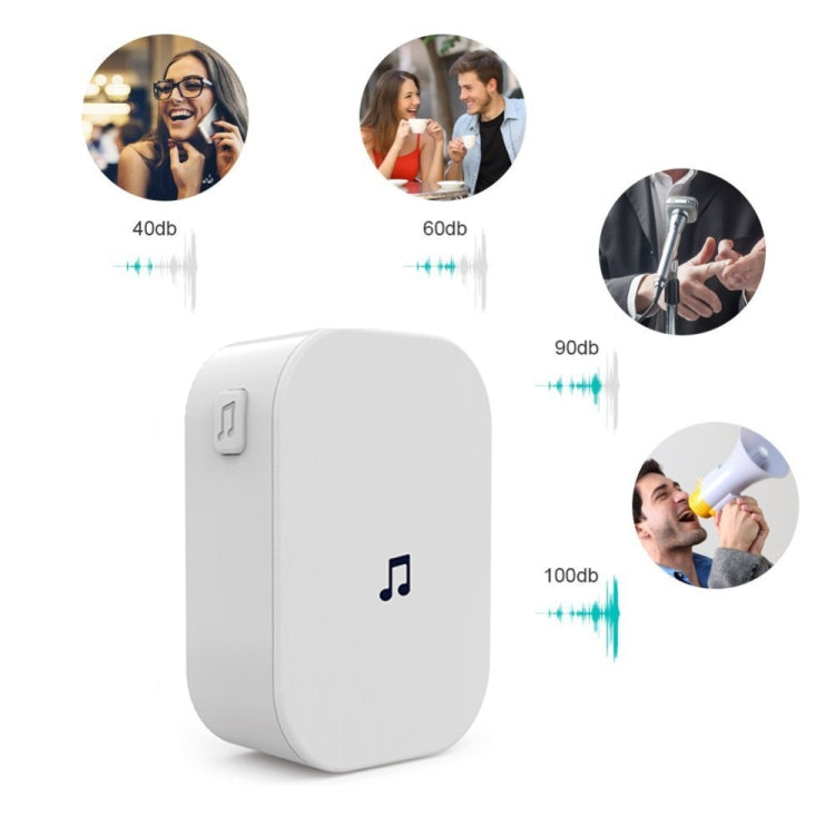 M2D Wireless WiFi Doorbell Jingle Machine Intelligent Doorbell Voice Intercom Bell, Plug Standard:EU Plug(White) - Security by buy2fix | Online Shopping UK | buy2fix