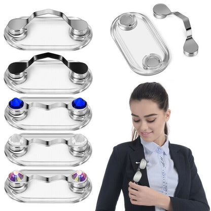 5 PCS Magnetic Glasses Holder Magnetic Brooch Number Plate Headset Glasses Clip(Silver) - Home & Garden by buy2fix | Online Shopping UK | buy2fix