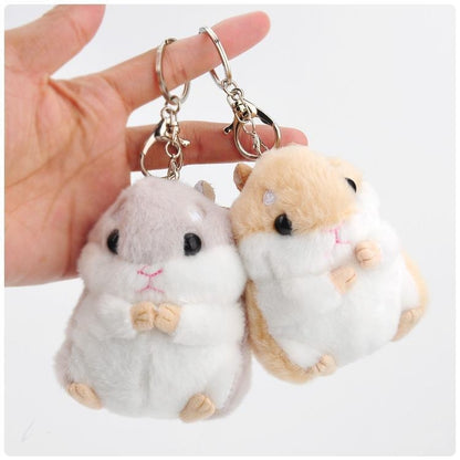 Cute Hamster Keychain Bag Pendant Plush Doll(Pink) - Toys & Hobbies by buy2fix | Online Shopping UK | buy2fix