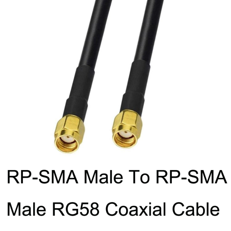 RP-SMA Male To RP-SMA Male RG58 Coaxial Adapter Cable, Cable Length:0.5m - Connectors by buy2fix | Online Shopping UK | buy2fix