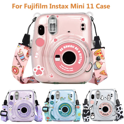 For Fujifilm Instax Mini 11  5sets Storage Case + Shoulder Strap + Sticker 3 In 1 Set(Set 5) - Camera Accessories by buy2fix | Online Shopping UK | buy2fix