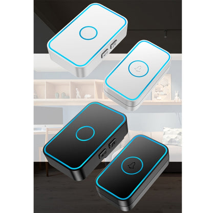 CACAZI A78 Long-Distance Wireless Doorbell Intelligent Remote Control Electronic Doorbell, Style:UK Plug(Bright White) - Security by CACAZI | Online Shopping UK | buy2fix