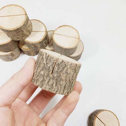 10 PCS Log Stump Note Holder Photo Clip Creative Home DIY Decorative Ornaments Shooting Props - Camera Accessories by buy2fix | Online Shopping UK | buy2fix