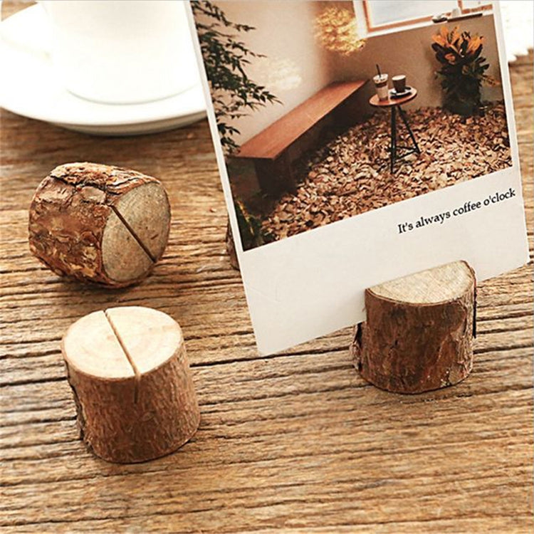 10 PCS Log Stump Note Holder Photo Clip Creative Home DIY Decorative Ornaments Shooting Props - Camera Accessories by buy2fix | Online Shopping UK | buy2fix