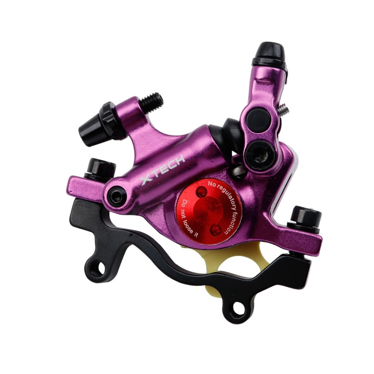 ZOOM HB100 Mountain Bike Hydraulic Brake Caliper Folding Bike Cable Pull Hydraulic Disc Brake Caliper, Style:Rear(Purple) - Bicycle Brake Parts by Zoom | Online Shopping UK | buy2fix