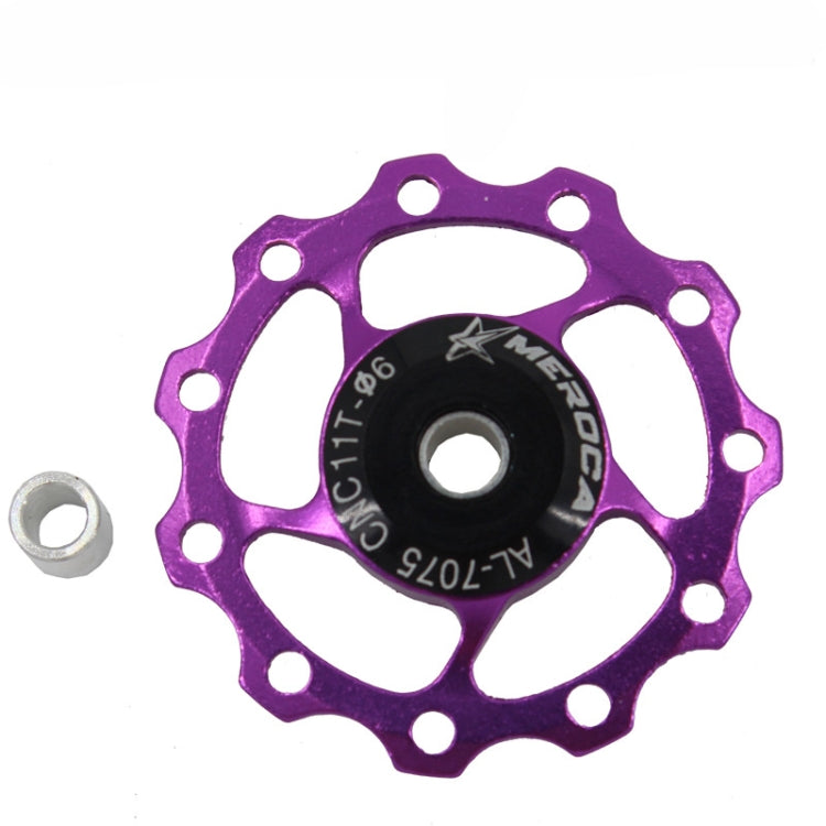 4 PCS MEROCA Metal Bearings Mountain Bike Road Bike Rear Derailleur Guide Wheel 11T/13T Guide Wheel, Specification:11T, Color:Purple - Outdoor & Sports by MEROCA | Online Shopping UK | buy2fix