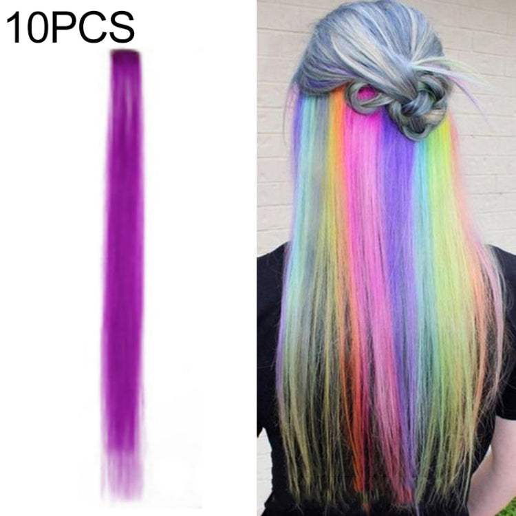 10 PCS Chemical Fiber Wig One-Step Gradient Color Single Card Wig, Stretched Length:24inches(29#) - Wigs by Alileader | Online Shopping UK | buy2fix